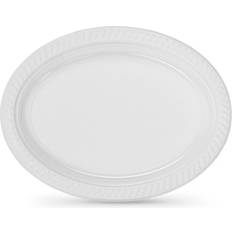 Hvid Engangstallerkner Algon Reusable plate set Hvid 27 x 21 cm Plastik 6 enheder