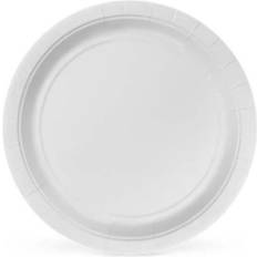 Blanco Platos Desechables Algon Disposable Plates Circular White 20cm