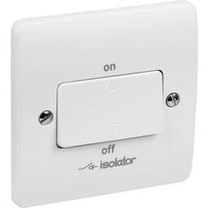 MK 10A White Single Fan Isolator Switch