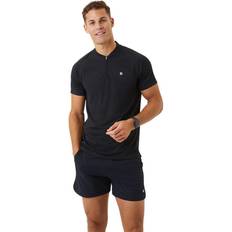 M - Polyester Pikéskjorter Björn Borg Ace Performance Zip Polo Schwarz, Schwarz