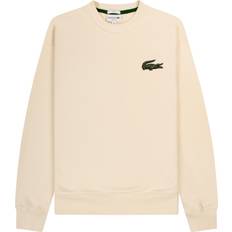 Lacoste Pulls Lacoste Crew Neck Sweatshirt Molleton Taille Blanc Écru