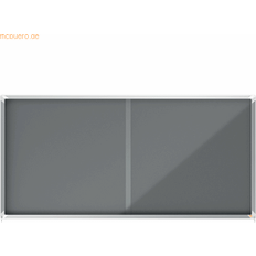 Bulletin Boards Nobo Premium Plus Grey Felt Lockable Noticeboard Display Case A4