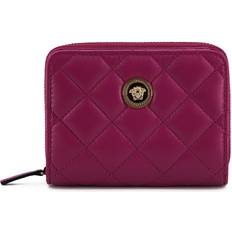 Versace Womens Bifold Zip Around Wallet - Purple