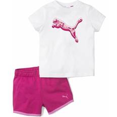 Broches a presión Tops Puma Conjunto Minicats Alpha Short Bebé - Pink