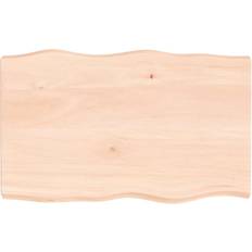 vidaXL 80x50x6 ubehandlet massivt Bordplade