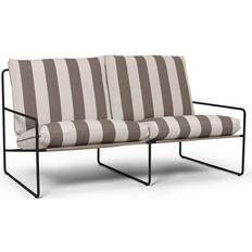 Ferm Living Desert Stripe Outdoor Canapé 2 Places - Black/Chocolate - Multicolore