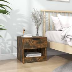 vidaXL smoked oak, 1/2x Engineered Wood Bedside Table