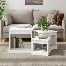 VidaXL White Nesting Tables vidaXL white 3x Engineered Wood Nesting Table