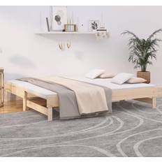 vidaXL Daybed massivt fyrretræ Sofa 3 personers