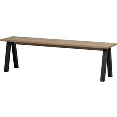 Woood Metal Brown 46cm H x 160cm W x 35cm D Settee Bench