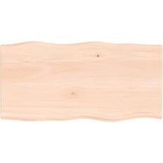 Naturfarvet Bordplader vidaXL 80x40x2 ubehandlet massivt Bordplade