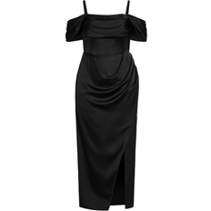 City Chic Forbidden Love Maxi Dress Plus Size - Black