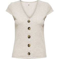 Donna Camicie Only Nella S/S Button Top Beige Female