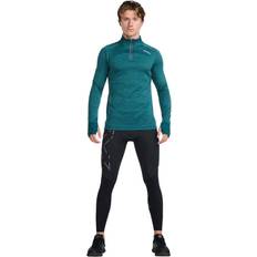 2XU Pulls 2XU Ignition 1/4 Zip Deep Jade/Silver Reflective Male