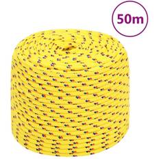 Bootverzorging en Verf vidaXL Boottouw 8 mm 50 m polypropyleen geel