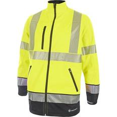 hi-vis softshell work jacket yellow/blue sizes s-xxxxl