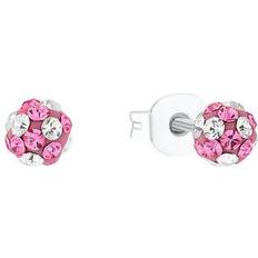 Prinzessin Lillifee Ohrstecker 925 Sterling Silber Mädchen Kinder Ohrschmuck, mit Preciosa, 0,4 cm, Silber, Kommt in Schmuck Geschenk Box, 2036422