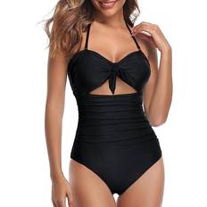 Tempt Me Women Sexy Cutout One Piece Swimsuits - Black