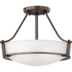 Bronce Plafones Elstead Lighting Hathaway 3-Light Small Semi-Flush - Olde Bronze E27 Plafón