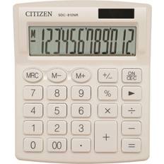 Calculatrices Citizen 7242502 Calculatrice de bureau blanc Ecran: 12 à pile(s) solaire (l x H x P) 102 x 124 x 25 mm