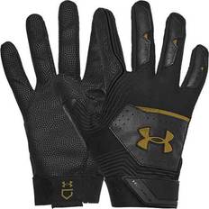 Men Baseball Gloves & Mitts Under Armour Clean Up 21 Baseball Batting Gloves - Black (002)/Metallic Faded Gold