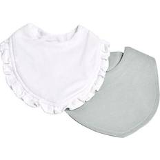 Dregellappar Mini Dreams Bib Volang 2-pack, Grön/vit