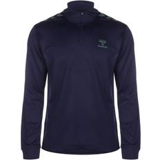 Blåa - Dam - Fitness & Gymträning Tröjor Hummel Staltic Poly Half Zip Handbollskläder Marin