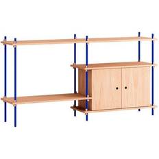 Møbler Moebe Shelving s.85.2.C, Eg/blå Reolsystem