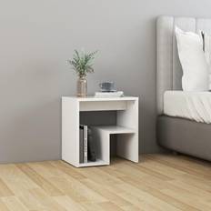 Vita Sängbord på rea vidaXL vit konstruerat trä Sängbord 30x40cm