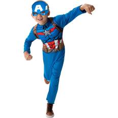 Superhéroes y Villanos Vestidos de fiesta Jazwares Boy's Captain America Steve Rogers Value Costume