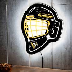 Pittsburgh Penguins Sports Fan Products Evergreen Enterprises Pittsburgh Penguins Helmet 19 in. x 15 in. Plug-in LED Lighted Sign, Team Colors