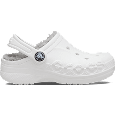 Crocs baya clog Crocs Kid's Baya Lined Clog - White/Light Grey