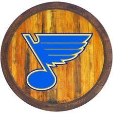 The Fan-Brand in. St. Louis Blues "Faux" Barrel Plastic Decorative Sign, Gloss Finish"