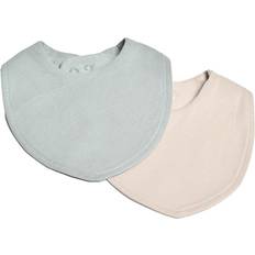 Gröna Dregellappar Mini Dreams bib 2-pack grön/sand