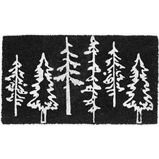 Rectangular Coir and Rubber Entryway Doormat