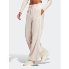 adidas Essentials 3-Stripes French Terry Wide Joggers - Wonqua/White