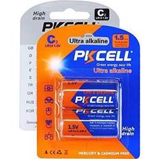 PKCELL lr14-2b 1.5v alkaline c size battery pack of 2