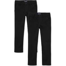 The Children's Place Black Children's Clothing The Children's Place Kid's Uniform Stretch Skinny Chino Pants 2-pack - Black (3011216_01)