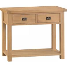 HJ Home Carrabba Oak 2 Drawer Console Table