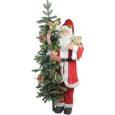 Interior Details Northlight 50" Musical Standing Santa Claus Lighted Christmas Tree Teddy Bear Figurine