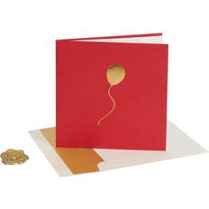 Red Cards & Invitations Red With Balloon Birthday Card