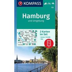 Hamburg set KOMPASS Wanderkarten-Set 725 Hamburg und Umgebung 2 Karten 1:50.000