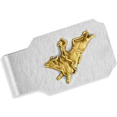 Silver Money Clips Montana Silversmiths Bull Rider Money Clip - Silver/Gold