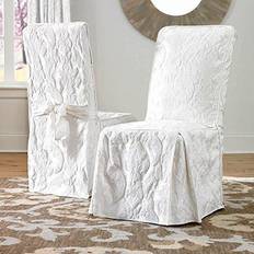 Sure Fit Matelasse Damask Loose Chair Cover White