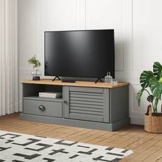 vidaXL VIGO 106 x 40 x 40 cm Massivt Fyrretræ Grå TV-bord