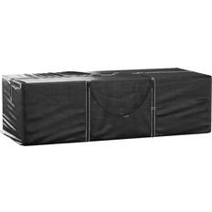 Barato Cajas para mazos vidaXL Bolsa Para Cojines De Jardín Polietileno Negro 135x40x55 cm