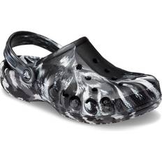 Black - Men Clogs Crocs Baya Marbled Clog