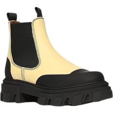 Women - Yellow Chelsea Boots Ganni Cleated Low - Light Yellow