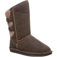 Knit Fabric High Boots Bearpaw Boshie - Chestnut Distressed