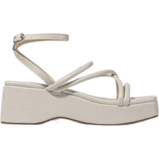 Shein Minimalist Ankle Strap Flatform - Beige